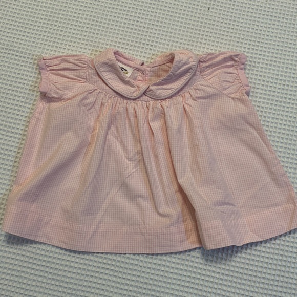 La Petite Fleur Pink Gingham Dress w Bloomer 12m - Picture 4 of 5